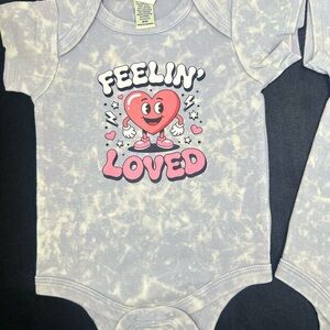 Feelin' Loved Pink Graphic Tie-Dye Baby One-Piece